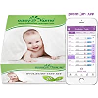 Easy@Home 40 Tiras de Ovulación y 10 Tiras de Embarazo- Kits de Tests de Ovulación y Fertilidad- Impulsado por la App…